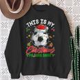 This Is My Christmas Pajama Soccer Santa Hat Xmas Pjs Sweatshirt Gifts for Old Women