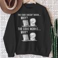 Code Works Why Meme Programmer Regalo Felpa Regalos para ancianas
