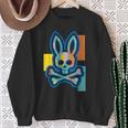 Colorful Skull And Crossbones Bad Rabbit Bunny Christmas Sweatshirt Gifts for Old Women