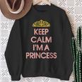 Con Scritta Little Princess Scritta Keep Calm I'm A Princess Felpa Regalos para ancianas