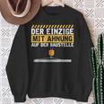 Construction Worker Der Einzige Mit Ahnung Baustelle Kran Bauherr Sweatshirt Geschenke für alte Frauen