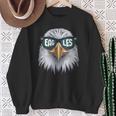 Cool Face Eagles With Sunglasses Vintage Eagles Flying Bird Sweatshirt Gifts for Old Women