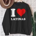 Corazón Rojo I Love Latinas Camisa de entrenamiento Regalos para ancianas