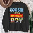 Cousin Of The Birthday Boy Cowboy Family Party Decorations Sweatshirt Gifts for Old Women