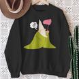 Crawly Gnome Tiny Green Wizard Green Gnome Sweatshirt Gifts for Old Women