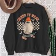 Creep It Real Skateboarding Ghost Retro Halloween Costume Sweatshirt Gifts for Old Women Creep It Real Skateboarding Ghost Retro Halloween Costume Sweatshirt Gifts for Old Women