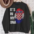 Croatian Flag Dna Fingerprint Croatia Sweatshirt Geschenke für alte Frauen