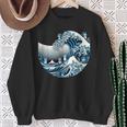 Cute Wave Of Blue Cats Blue Cats Wave Sweatshirt Gifts for Old Women