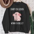 Darf Ich Leben Wenn Ich Belle Animal Loveeganegetarian Sweatshirt Geschenke für alte Frauen