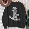 Der Käpt'n Hat Immer Rechcht Ich Bin Der Kapitän Sail Sweatshirt Geschenke für alte Frauen