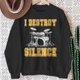 I Destroy Silence Drum Divertente Batterista Regali Felpa Regalos para ancianas