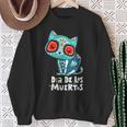 Dia De Los Muertos Gato Calavera Giorno Del Teschio Gatto Morto Felpa Regalos para ancianas