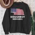 Distressed Patriotic Usa Flag Doughboy Nebraska Sweatshirt Gifts for Old Women