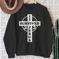 Divertente Regalo Per Il 33° Compleanno Cristiano I Survived Jesus 33 Anni Felpa Regalos para ancianas