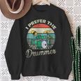 Divertido Rock Music Band Drum Player Retrointage Camisa de entrenamiento Regalos para ancianas
