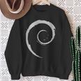 Donna Debian Logo Spirale Minimalista Con Collo A Felpa Regalos para ancianas