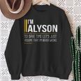 Donna Risparmia Tempo Supponiamo Che Alyson Mai Sbagliato Divertente Personalizzato Con Collo A Felpa Regalos para ancianas