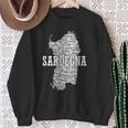 Donna Souvenir Sardegna Con Mappa E Città Sarde Con Collo A Felpa Regalos para ancianas