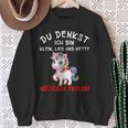 Du Denkst Ich Bin Klein Lieb Und Nett Bad Error Sweatshirt Geschenke für alte Frauen