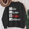 Eat Sleep Anime Repeat For Manga Fans Sweatshirt Geschenke für alte Frauen