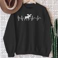 Elk Herzschlag Ekg Scandinavia Northlicht S Sweatshirt Geschenke für alte Frauen