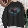 Elk Nordlicht Winter Hiking Alaska Nature Lovers Sweatshirt Geschenke für alte Frauen