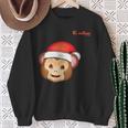 Emoji-Nikolausmütze-Affengesicht Sweatshirt Geschenke für alte Frauen