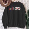 Evolution Humaine Poker Argent Bluff Jeux De Cartes Cadeau Sweater e Cadeaux pour les femmes âgées