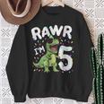 Five Rawr I'm 5 Years OldRex Dinosaur 5Th Birthday Boys Sweatshirt Gifts for Old Women
