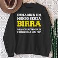 Frasi Divertenti Magliette Birra Mondo Senza Birra Felpa Regalos para ancianas