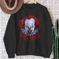 Free Halloween Hugs Evil Killer Scary Clown Horror Halloween Sweatshirt Gifts for Old Women