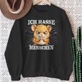 Hamster Meme Based Ich Hasse Menschen Sweatshirt Geschenke für alte Frauen