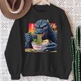 Kaiju Eating Ramen Japanese Monster Lover Birthday Sweatshirt Gifts for Old Women
