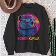 Retro Synthwave Bober Bóbr Kurwa Internet Meme Flannelette Sweatshirt Geschenke für alte Frauen