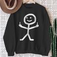 Stick Figure With Middle Finger Sweatshirt Geschenke für alte Frauen