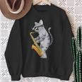 Gatto Suonare Sassofono Sassofonista Jazz Sax Musicista Felpa Regalos para ancianas