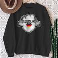 German National Flag Ich Liebe Deutschland Sweatshirt Geschenke für alte Frauen