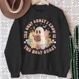 The Only Ghost I Know Is The Holy Ghost Halloween Sweatshirt Gifts for Old Women