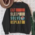 Giochi Cubointage Mangiare Dormire Risolvere Ripeti Ragazzi Bambini Nerd Felpa Regalos para ancianas