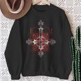 Goth Occult Satanic Cross Upside Down Inverted Gothic Cross Felpa Regalos para ancianas