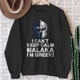 Greek Proud Malaka Greek Spartan Helmet Sweatshirt Geschenke für alte Frauen