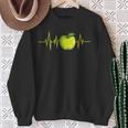 Green Apple Fruit Heartbeat Ecgegan Sweatshirt Geschenke für alte Frauen