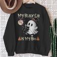 Halloween My Black Cat Is My Boo Ghost Kitten Halloween Sweatshirt Gifts for Old Women