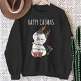 Happy Catmas Lustiges Weihnachts Katze Christmas Tree Sweatshirt Geschenke für alte Frauen