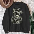 Heavy Metal Cat Drummer Headbanger Cat Sweatshirt Geschenke für alte Frauen