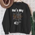 He's My Boo Spider Skull Matching Halloween Pajama Couples Sweatshirt Gifts for Old Women