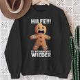 Hilfe Es Weihnachtet Wieder X Xmas Christmas Gingerbread Sweatshirt Geschenke für alte Frauen