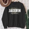 Hunter With Dachshund With Camouflage Pattern Sweatshirt Geschenke für alte Frauen