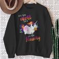 Ich Bin Nicht Dick Sondern Fluffy Thick Unicorn Sweatshirt Geschenke für alte Frauen