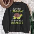 Ich Bin Nicht Langsam Ich Genießen Jeden Kilometer Running Sweatshirt Geschenke für alte Frauen